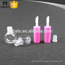 wholesale plastic cosmetic empty lip gloss tube with brush